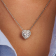TI SENTO 34152ZI ZILVEREN COLLIER MET ZIRKONIA HANGER HART