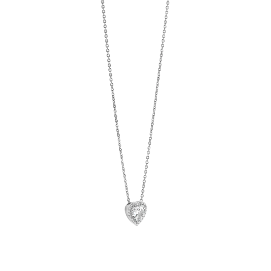 TI SENTO 34152ZI ZILVEREN COLLIER MET ZIRKONIA HANGER HART