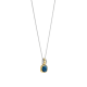 TI SENTO 6865DB ZILVEREN COLLIER MET ZILVER VERGULDE HANGER ZIRKONIA