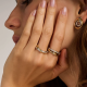 TI SENTO 12443ZY ZILVER VERGULDE RING MET ZIRKONIA CONTRAST KNOT