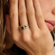 TI SENTO 12462DB ZILVER VERGULDE RING MET ZIRKONIA CUSHION