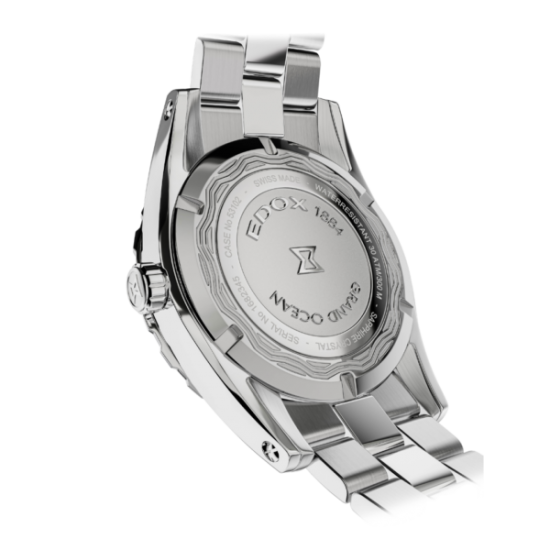 EDOX 53102 3M ROUIN STALEN HERENHORLOGE GRAND OCEAN DATE GENTS