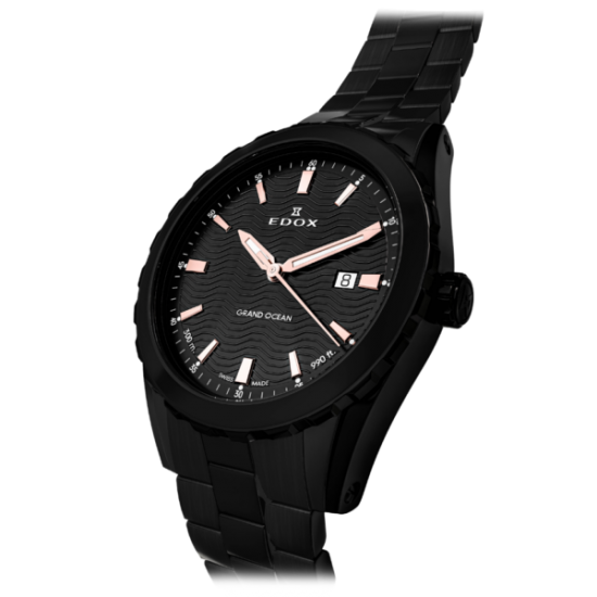 EDOX 53102 37NM NIR STALEN HERENHORLOGE GRAND OCEAN DATE GENTS