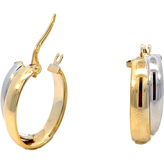 MONZARIO 1672-O BIC 14K. BICOLOR GOUDEN OORRINGEN