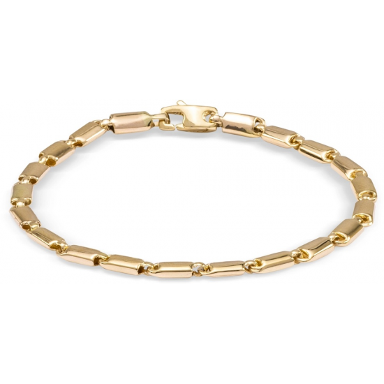 MONZARIO 1287-A GEEL 14K. GEELGOUDEN ARMBAND FANTASIESCHAKEL
