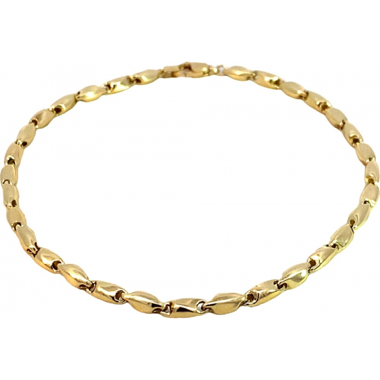 MONZARIO 837-A GEEL 14K. GEELGOUDEN ARMBAND FANTASIESCHAKEL