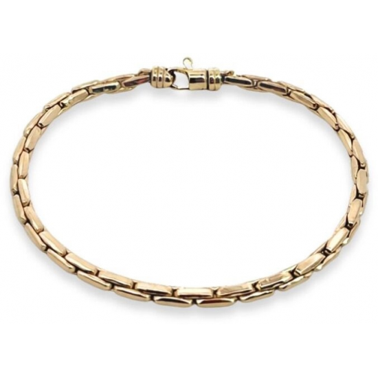 MONZARIO 1293-A GEEL 14K. GEELGOUDEN ARMBAND FANTASIESCHAKEL