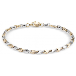 MONZARIO 836-A BIC 14K. BICOLOR GOUDEN COLLIER FANTASIESCHAKEL