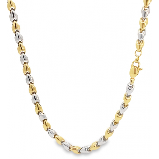MONZARIO 838-C BIC 14K. BICOLOR GOUDEN COLLIER FANTASIESCHAKEL