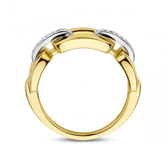 THE HOUSE OF JEWELS 4208890 BICOLOR GOUDEN RING MET NATUURLIJKE DIAMANT ALEXIA