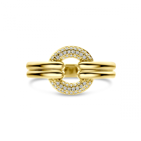 THE HOUSE OF JEWELS 4034662 GEELGOUDEN RING MET NATUURLIJKE DIAMANT