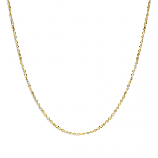 SILGOLD 5000333 GEELGOUDEN SCHAKELCOLLIER MET ZILVEREN KERN
