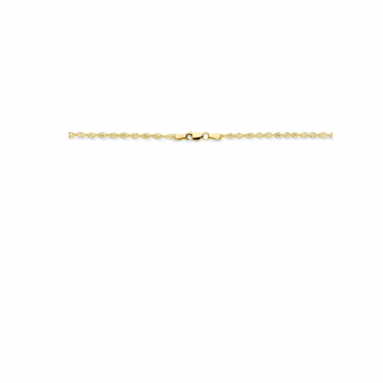 SILGOLD 5000333 GEELGOUDEN SCHAKELCOLLIER MET ZILVEREN KERN