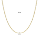 SILGOLD 5000333 GEELGOUDEN SCHAKELCOLLIER MET ZILVEREN KERN
