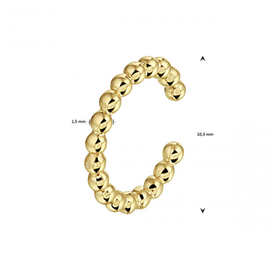 HUISCOLLECTIE 4023029 GOUDEN EARCUFF BOLLETJES