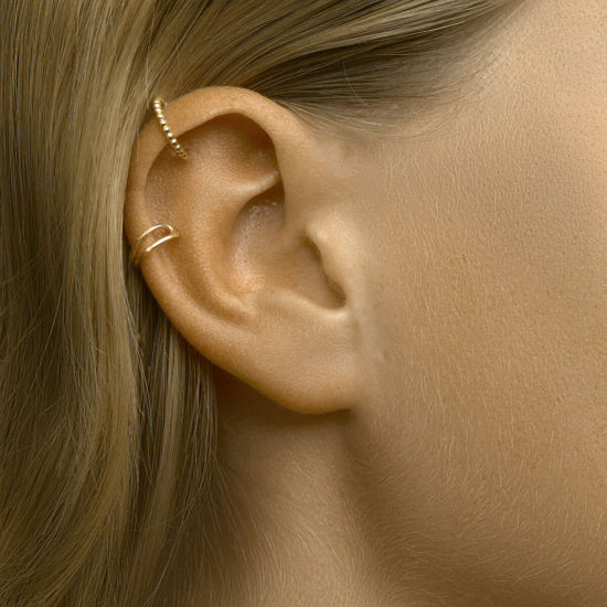 HUISCOLLECTIE 4023032 GOUDEN EARCUFF BOLLETJES
