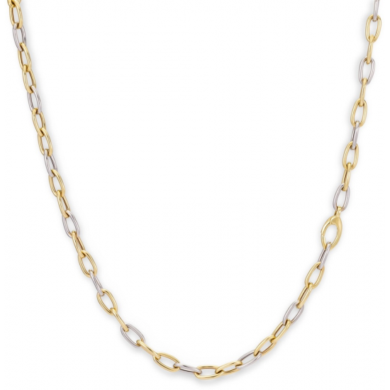 MONZARIO 1228-C BIC 14K. BICOLOR GOUDEN COLLIER FANTASIESCHAKEL