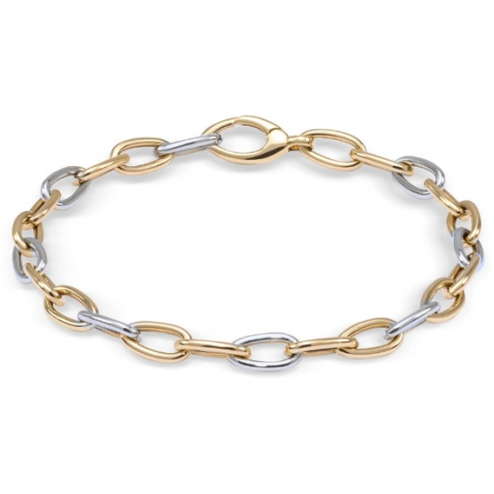 MONZARIO 1228-A BIC 14K. BICOLOR GOUDEN ARMBAND FANTASIESCHAKEL