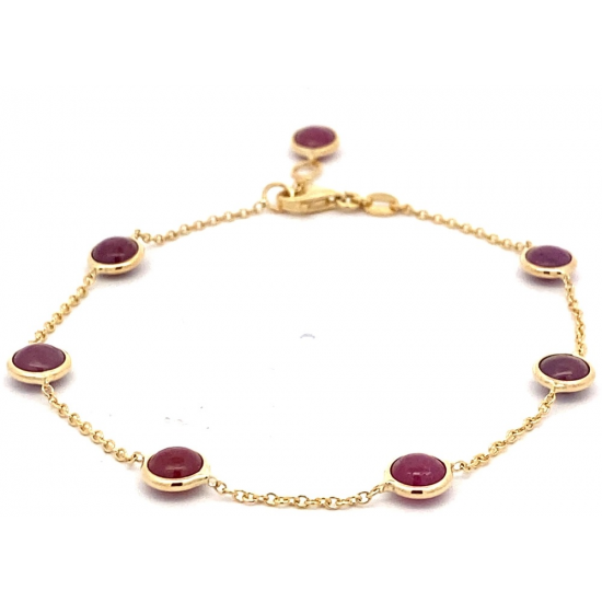 MONZARIO 1550-A GEEL 14K GOUDEN ARMBAND MET KORUND