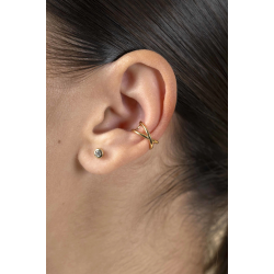 ZINZI ZIO-CUFF5G VERGULDE ZILVEREN CUFF CROSS OVER