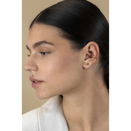 ZINZI ZIO-CUFF5G VERGULDE ZILVEREN CUFF CROSS OVER