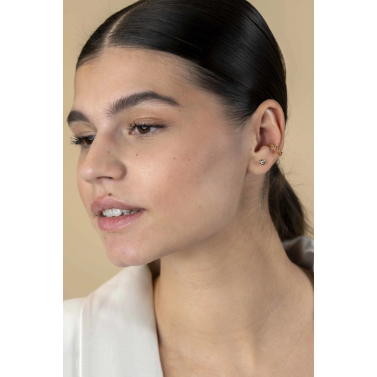 ZINZI ZIO-CUFF2G VERGULDE ZILVEREN CUFF BOLLETJES