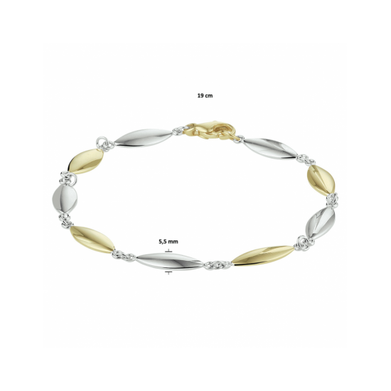 HUISCOLLECTIE 4208392 BICOLOR GOUDEN SCHAKELARMBAND