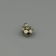 Schitterende 14k Witgouden Bloem Hanger met Diamant / Briljant