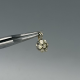 Schitterende 14k Witgouden Bloem Hanger met Diamant / Briljant