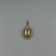 Vintage 9k Gouden Hanger met Blauwe Topaas, Zonnemotief (4,4 gram)