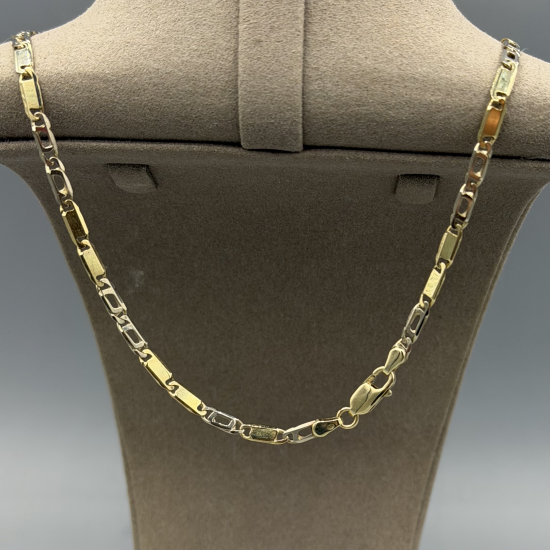 14k Bicolor Gouden Pauwenoog Collier