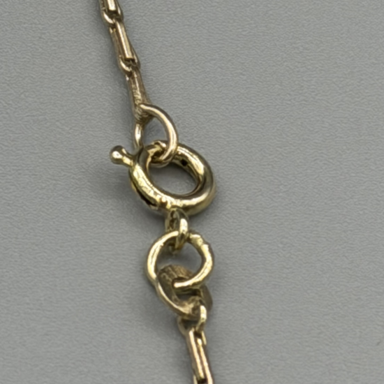 Elegante 9k Gouden Lange Gerstenkorrel Collier