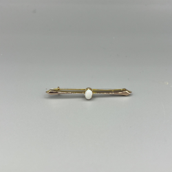 Verfijnde Antieke 14k Gouden Broche met Opaal