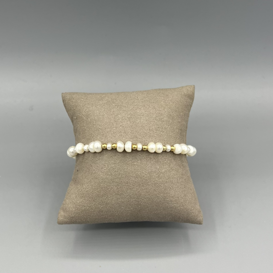 Elegante 14k Gouden Armband met Zoetwaterparels