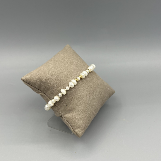 Elegante 14k Gouden Armband met Zoetwaterparels