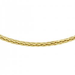SILGOLD 5000147 GEELGOUDEN SCHAKELCOLLIER MET ZILVEREN KERN PALMIER