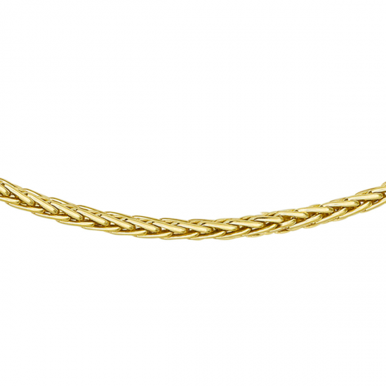 SILGOLD 5000147 GEELGOUDEN SCHAKELCOLLIER MET ZILVEREN KERN PALMIER