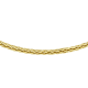 SILGOLD 5000147 GEELGOUDEN SCHAKELCOLLIER MET ZILVEREN KERN PALMIER