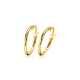 ZINZI ZGO128 14 KARAAT GOUDEN OORRINGEN 17MM