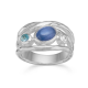 RABINOVICH 83903004 ZILVEREN RING MET KYANIET, TOPAAS EN ZIRKONIA FROSTY BLUE
