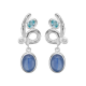 RABINOVICH 83904004 ZILVEREN OORHANGERS MET KYANIET, TOPAAS EN ZIRKONIA FROSTY BLUE