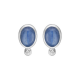 RABINOVICH 83905004 ZILVEREN OORKNOPPEN MET KYANIET, TOPAAS EN ZIRKONIA FROSTY BLUE