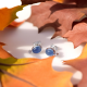 RABINOVICH 83905004 ZILVEREN OORKNOPPEN MET KYANIET, TOPAAS EN ZIRKONIA FROSTY BLUE