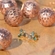 RABINOVICH 83705322 VERGULD ZILVEREN OORKNOPPEN MET ROOKKWARTS, KWARTS EN PERIDOOT MISTY GARDEN