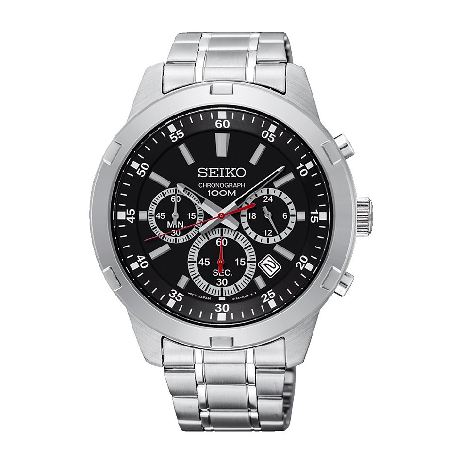 HORLOGES - Dit mooie horloge van Seiko de SKS605P1 is een horloge met een  Quartz uurwerk. Het horloge heeft een diameter van 44 mm, en is 12 mm dik.  De weergave van