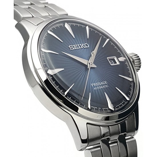 HORLOGES - Dit klassieke Seiko Presage Herenhorloge SRPB41J1 dankt zijn  prachtige voorkomen aan de luxe zilver kleurige (edel)stalen band in  combinatie met de elegante ronde zilver kleurige (edel)stalen kast en bij  passende