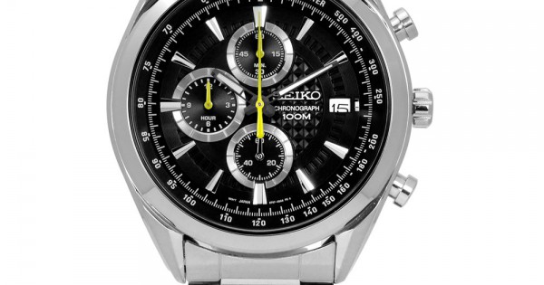 HORLOGES - Het Seiko 8T67 kaliber is een analoge Quartz Chronograaf met  datumweergave. De stopwatch meet tot maximaal 12 uur in stappen van 1/5  seconde. Het Seiko Quartz horloge is zeer accuraat.
